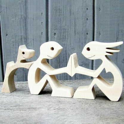 🐕Pet Lover's Carved Wood Sculpture