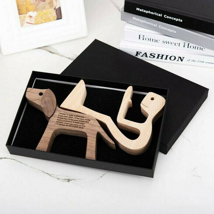 🐕Pet Lover's Carved Wood Sculpture