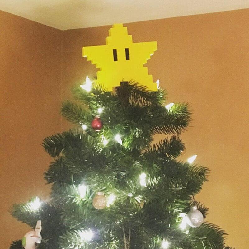 Pixel Star Christmas Tree Topper