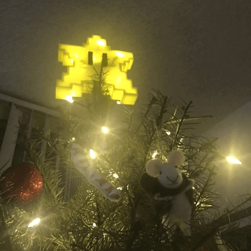 Pixel Star Christmas Tree Topper