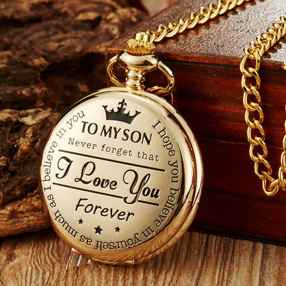 To My Son - Vintage Pendant Pocket Watch