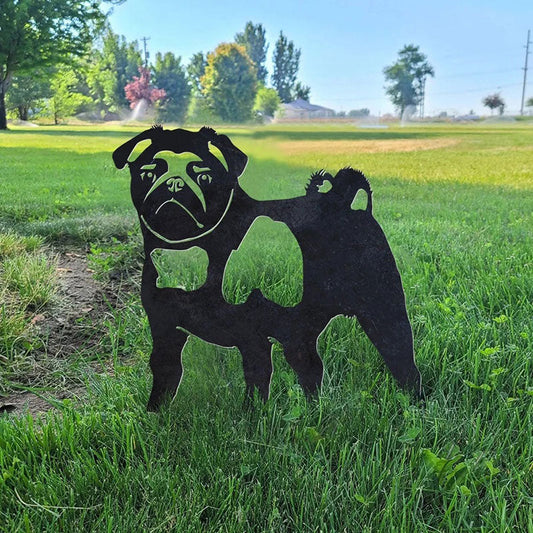 Pug Metal Silhouette