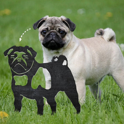 Pug Metal Silhouette