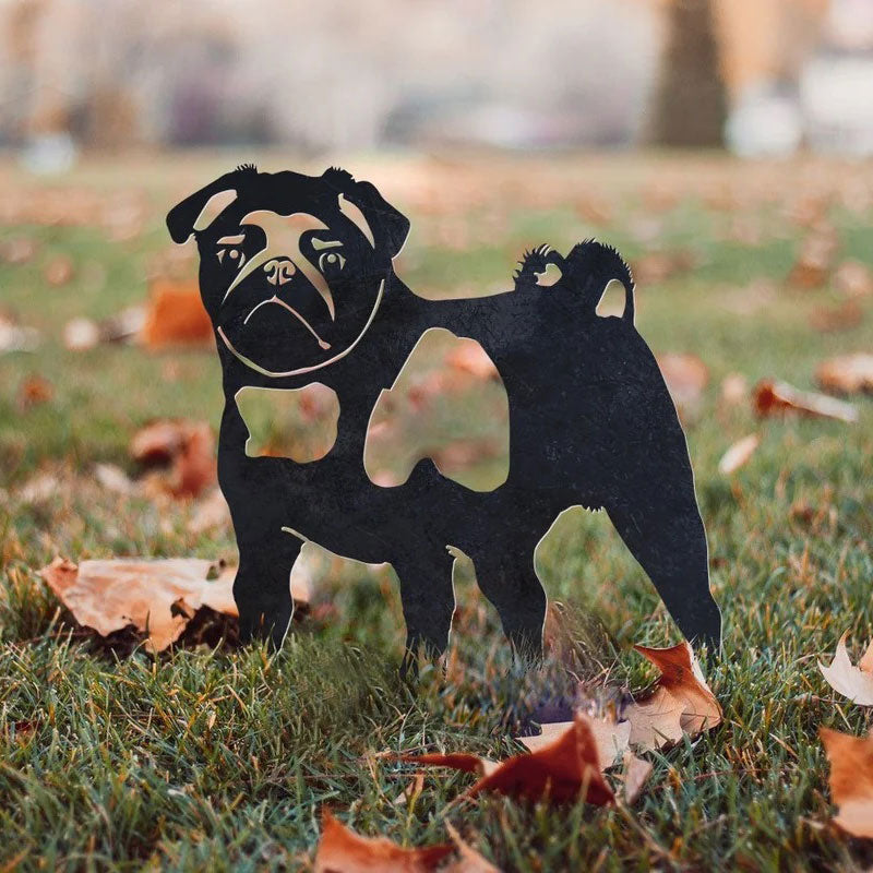 Pug Metal Silhouette