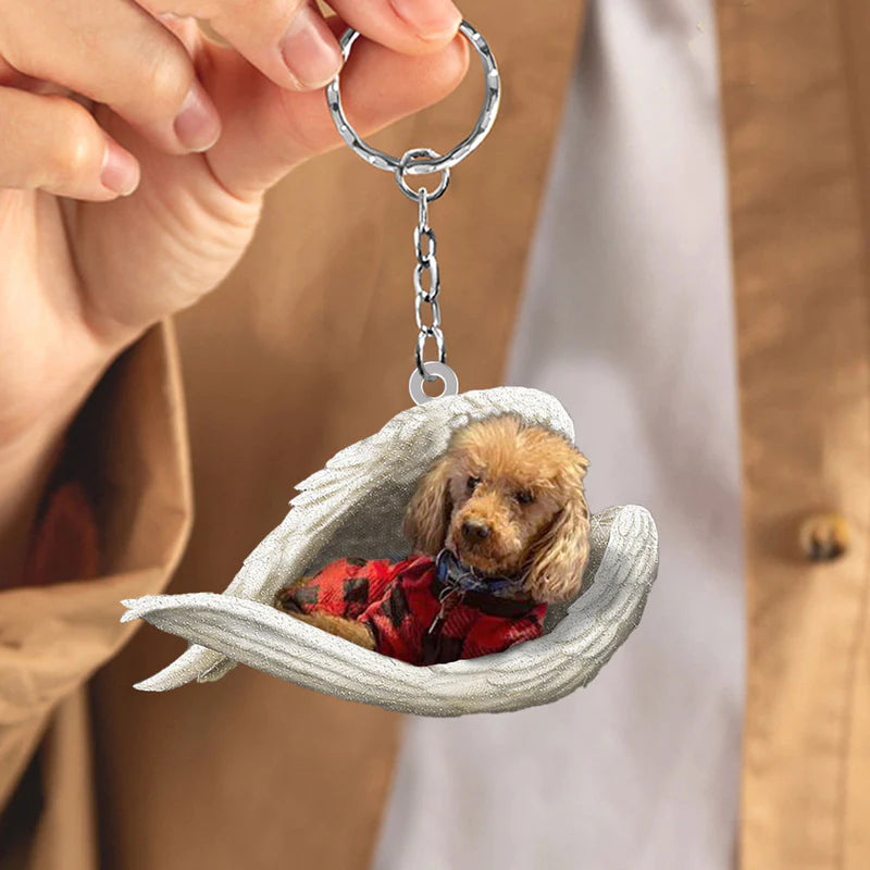 Sleeping Angel Acrylic Keychain Poodle SA105