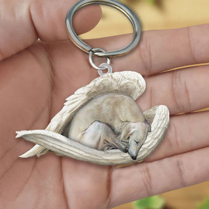 Sleeping Angel Acrylic Keychain Saluki SA089