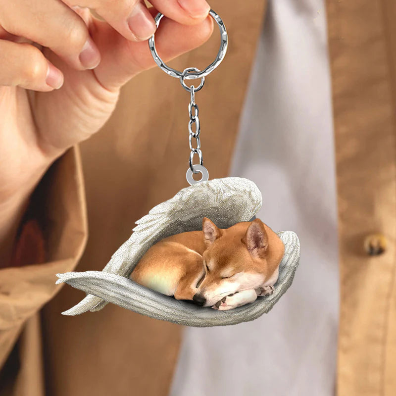 Sleeping Angel Acrylic Keychain Shiba Inu SA067