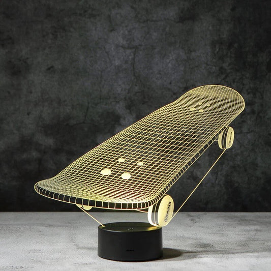 Skateboard 3D Illusion Lamp