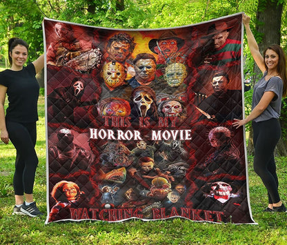 This Is My Horror Movie Watching - Premium Blanket - G007