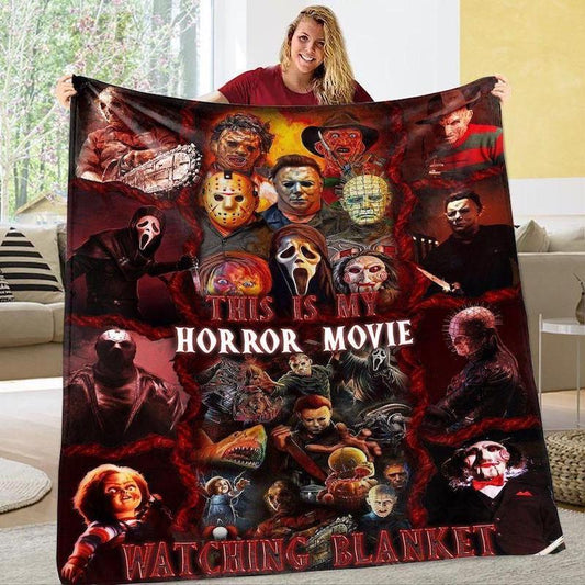 This Is My Horror Movie Watching - Premium Blanket - G007