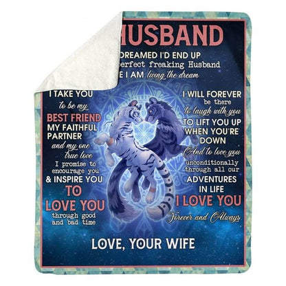 To My Husband - From Wife - F027 - Premium Blanket