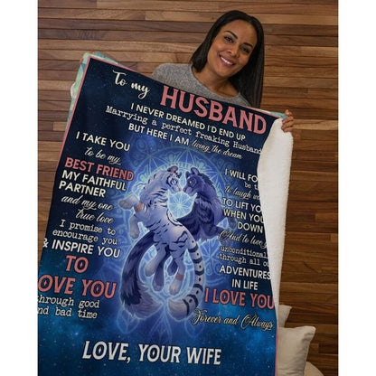 To My Husband - From Wife - F027 - Premium Blanket