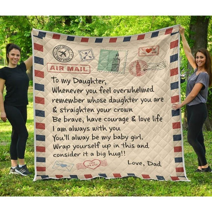 To My Daughter - From Dad - Sl1334 - Fleece Blanket