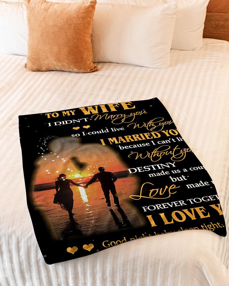 To My Wife - From Husband - A291 - Premium Blanket