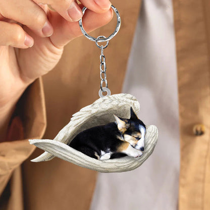 Sleeping Angel Acrylic Keychain Tricor Corgi SA104