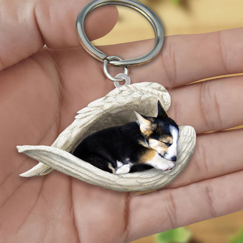 Sleeping Angel Acrylic Keychain Tricor Corgi SA104