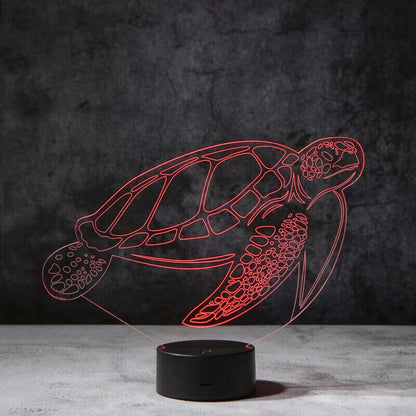 Turtle 3D Illusion Lamp