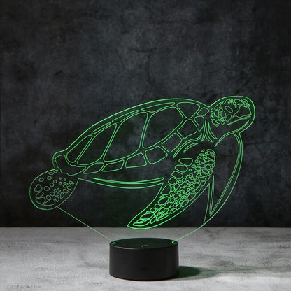 Turtle 3D Illusion Lamp