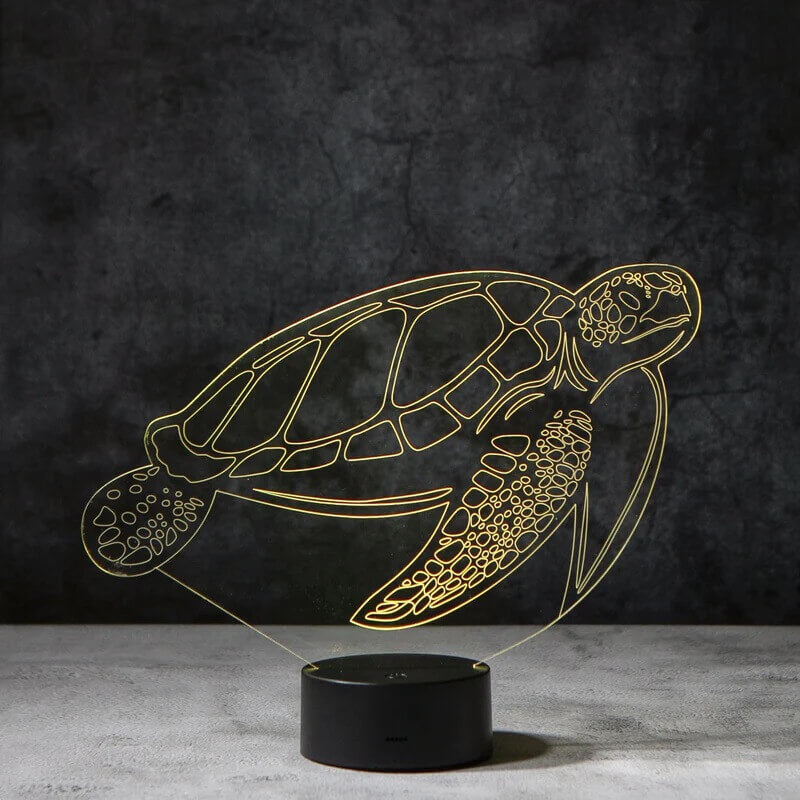 Turtle 3D Illusion Lamp