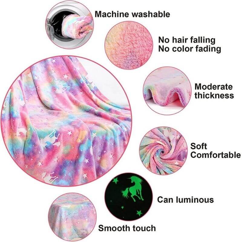 Glow in The Dark Throw Blanket - B105 - Premium Blanket