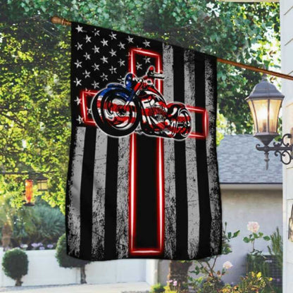 Motorbike Flag Jesus Motorcycle American Flag