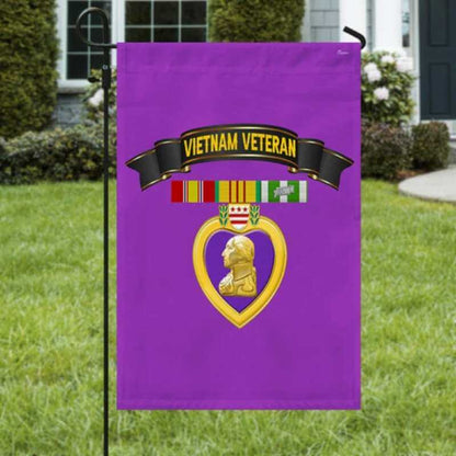 Purple Heart Flag Vietnam Veteran National Purple Heart Day Flag