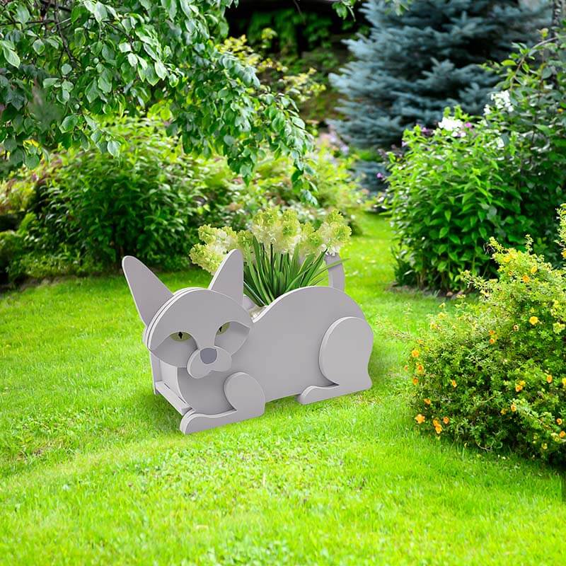 White Cat Planter AP079