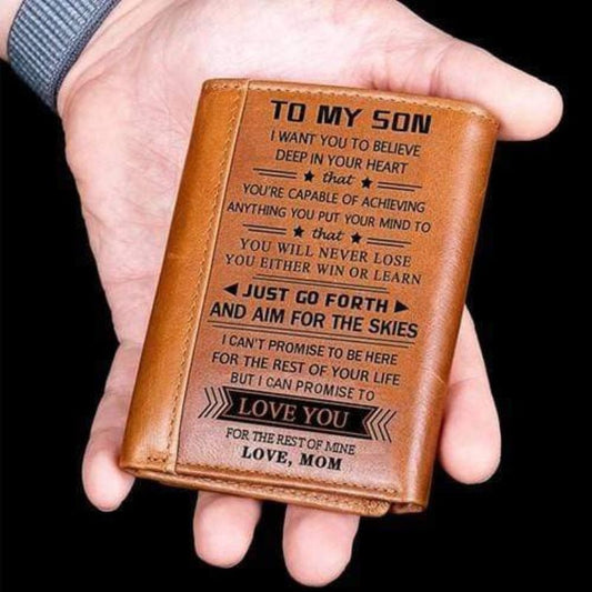 Mom To Son - You Will Never Lose - Tri-fold Wallet