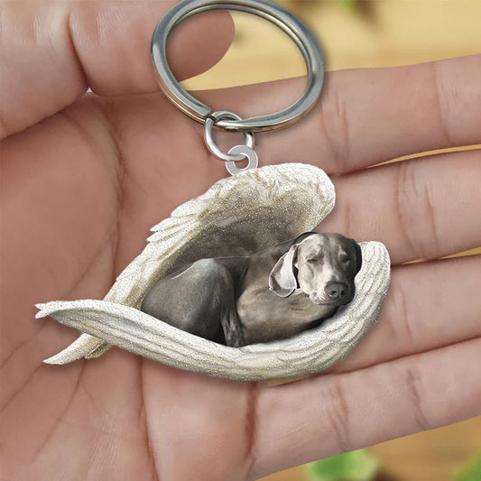 Sleeping Angel Acrylic Keychain Weimaraner SA052