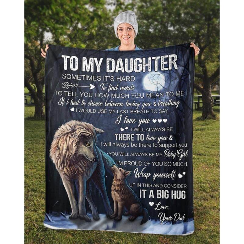 To My Daughter - From Dad - A323 - Premium Blanket