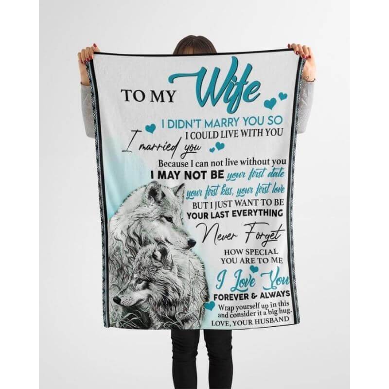 To My Wife - From Husband - A245 - Fleece Blanket