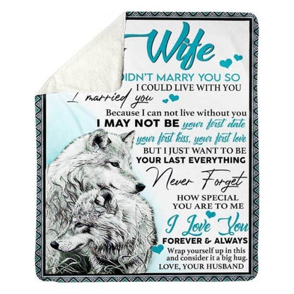 To My Wife - From Husband - A245 - Fleece Blanket