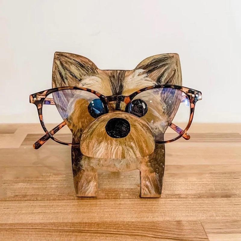 Handmade Glasses Stand Lovely Yorkie