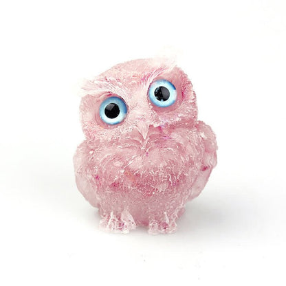 Handmade Natural Crystal Gemstone Owl