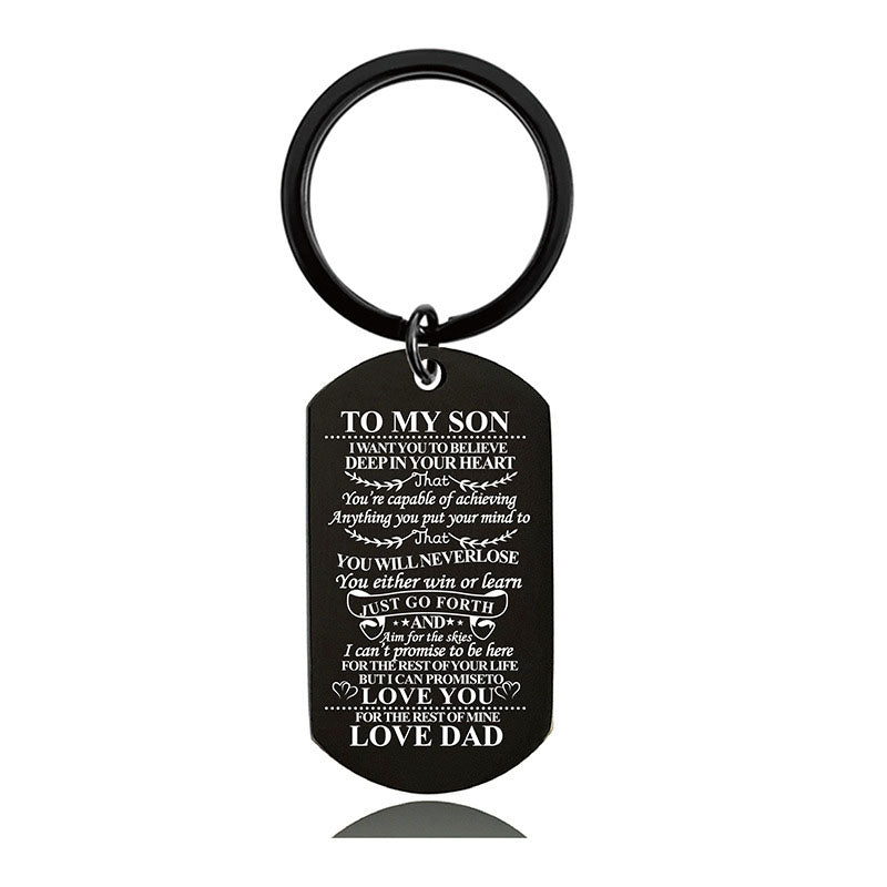 Dad To Son - You Will Never Lose - Inspirational Keychain - A909