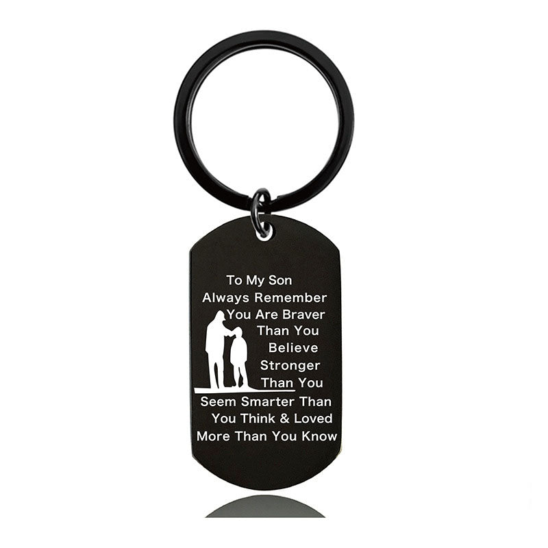 Always Remember You Are Braver Than You Believe - Inspirational Keychain - A897