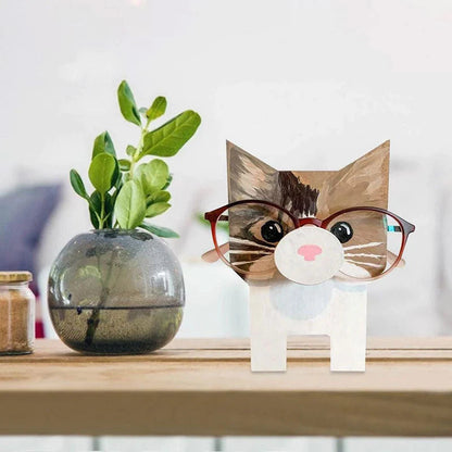 Handmade Glasses Stand Cat