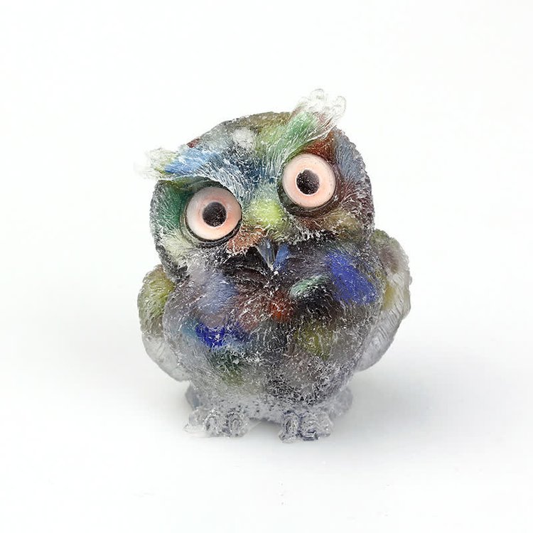 Handmade Natural Crystal Gemstone Owl