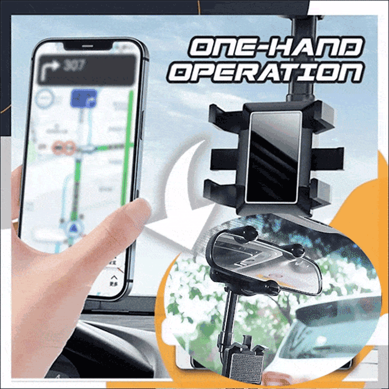 Rearview Holder – Rotatable and Retractable Car Phone Holder