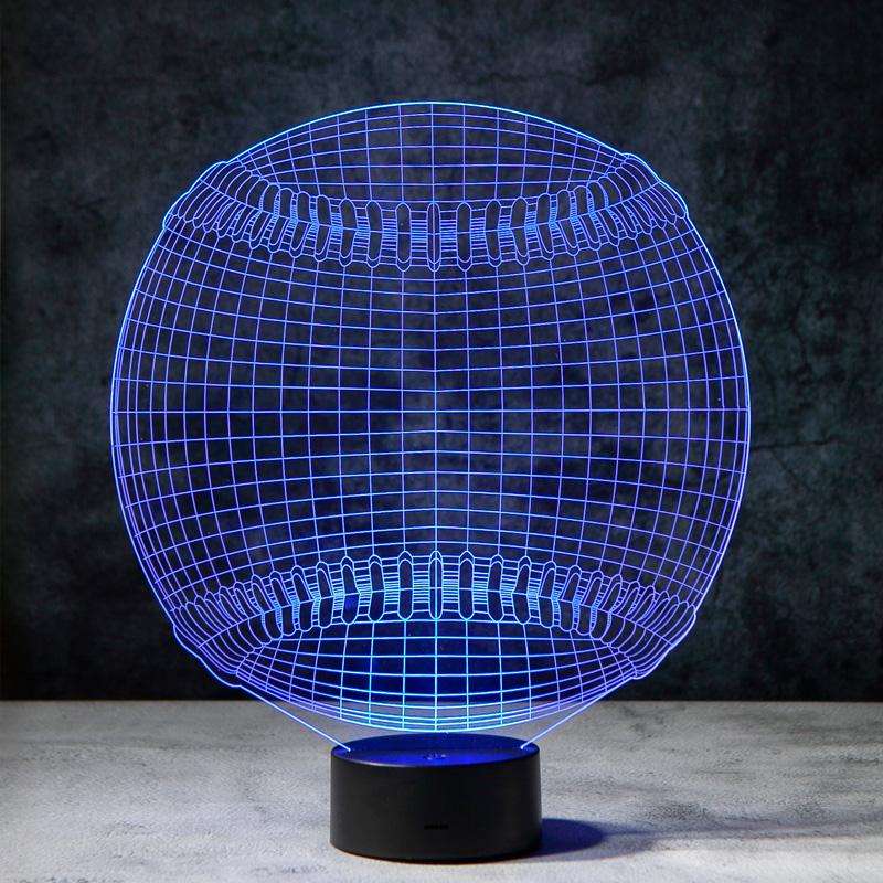 Baseball 3D Illusion Lamp